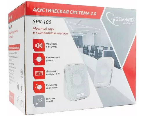 Акустическая система Gembird SPK-100-W белый