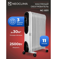 Масляный обогреватель Neoclima NC 9311 белый/черный