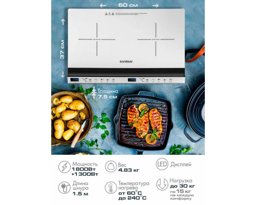 Настольная плита Endever Skyline IP-69 белый