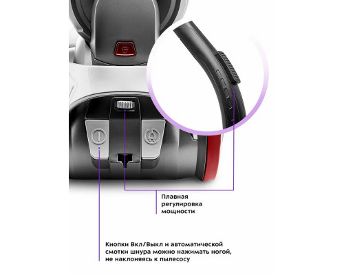 Пылесос Kitfort КТ-5152 серый/красный