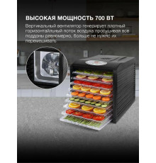 Сушилка для овощей и фруктов Hyundai HYFD-1802 черный