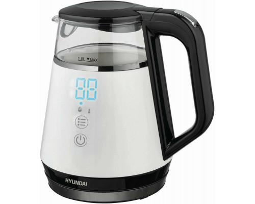Чайник Hyundai HYK-G3013 белый/черный