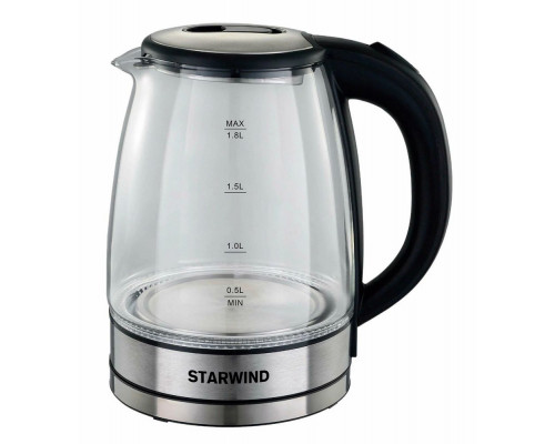 Чайник Starwind SKG4777 черный/прозрачный