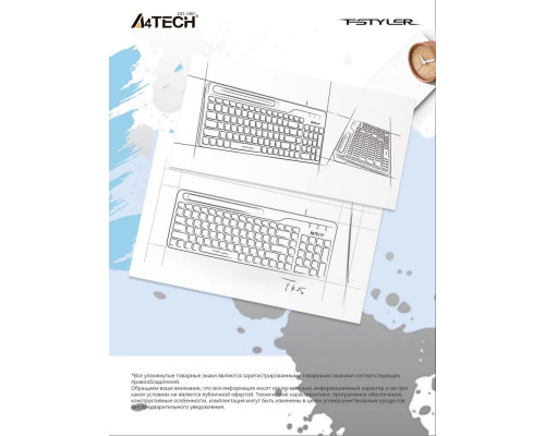 Клавиатура A4Tech Fstyler FK25 белый/серый