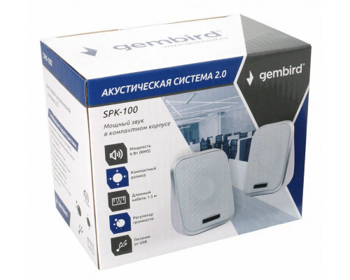 Акустическая система Gembird SPK-100-W белый
