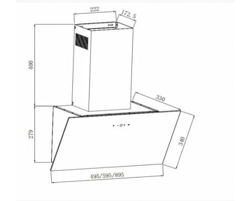 Вытяжка Weissgauff Yota 600 Touch White Glass