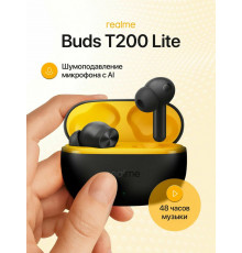 Беспроводные наушники Realme Buds T200 Lite черный