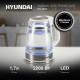 Чайник Hyundai HYK-G3506 белый/серебристый