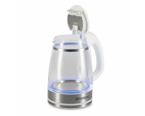 Чайник Hyundai HYK-G3506 белый/серебристый