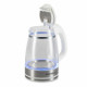 Чайник Hyundai HYK-G3506 белый/серебристый