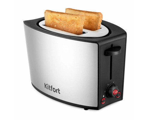 Тостер Kitfort КТ-6248 нержавеющая сталь/черный