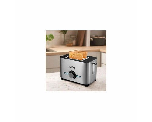 Тостер Kitfort КТ-6210 серебристый/черный