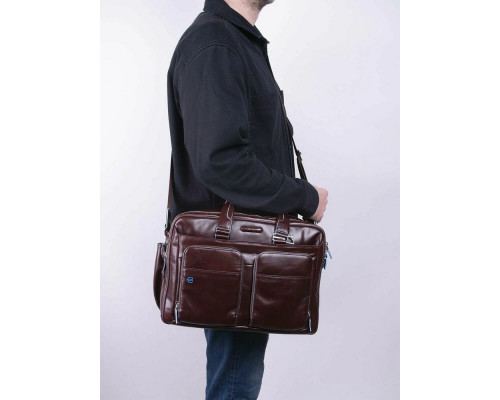 Сумка для ноутбука Piquadro Blue Square CA2765B2/MO коричневый натур.кожа