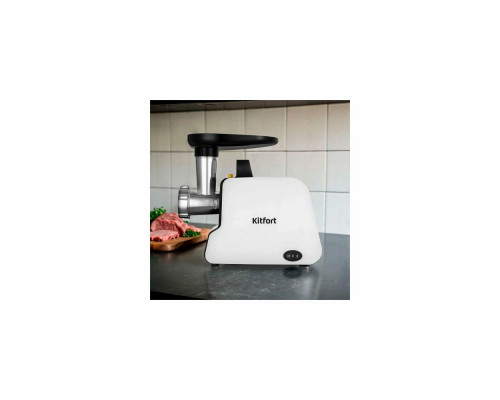 Мясорубка Kitfort КТ-2117 белый/черный