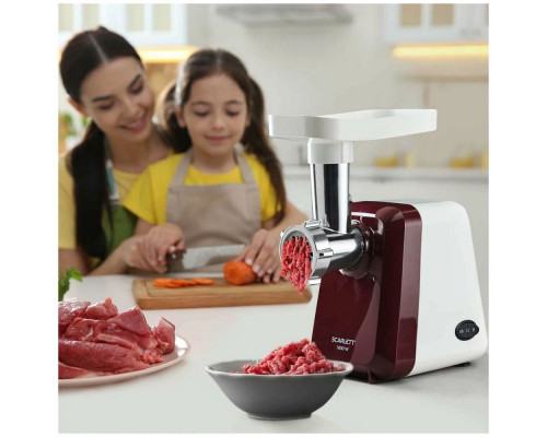 Мясорубка Scarlett SC-MG45S62 белый с красным