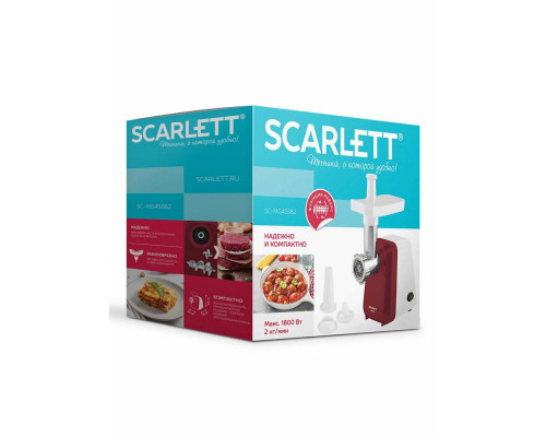 Мясорубка Scarlett SC-MG45S62 белый с красным
