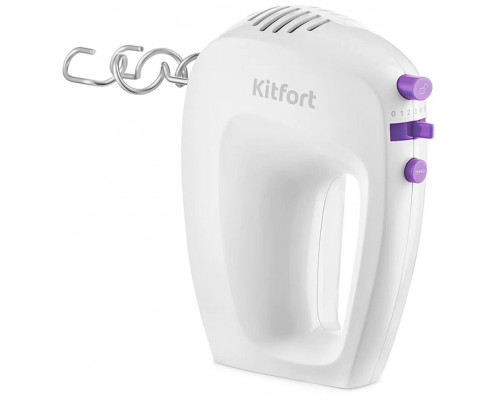 Миксер Kitfort КТ-3071-1 белый/фиолетовый