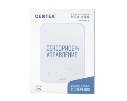 Кухонные весы Centek CT-2480 белый