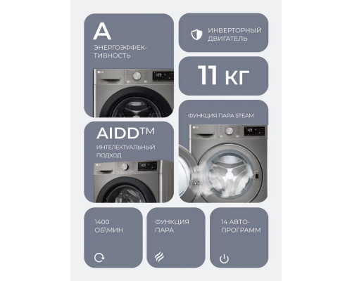 Стиральная машина LG F4V3ES6S