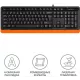 Клавиатура A4Tech Fstyler FKS10 черный/оранжевый