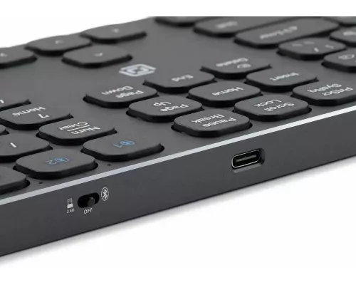 Клавиатура Oklick K867W серый/черный