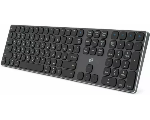 Клавиатура Oklick K867W серый/черный