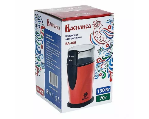 Кофемолка ВАСИЛИСА ВА-400 красный/черный