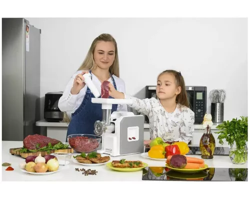 Мясорубка Аксион М43.03 белый/Серый