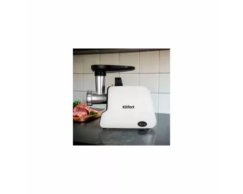 Мясорубка Kitfort КТ-2117 белый/черный