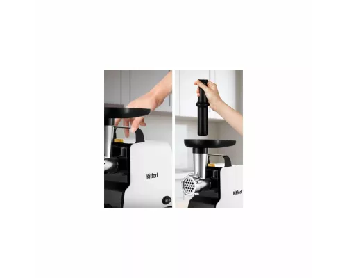 Мясорубка Kitfort КТ-2117 белый/черный