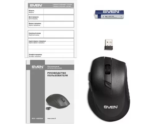 Мышь SVEN RX-425W черный