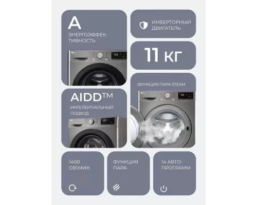 Стиральная машина LG F4V3ES6S