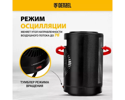 Тепловентилятор Denzel DTFC-1200S черный