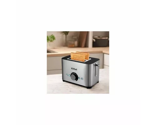 Тостер Kitfort КТ-6210 серебристый/черный