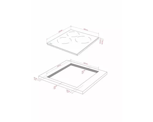 Варочная поверхность Monsher MHE 43 черный