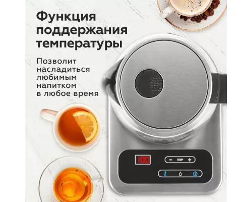 Чайник BQ KT1736G черный/стальной