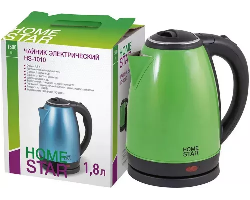 Чайник Homestar HS-1010 нерж зеленый