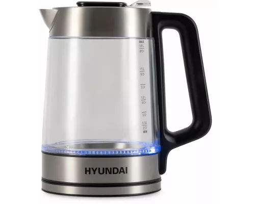Чайник Hyundai HYK-G5607 черный/серебристый