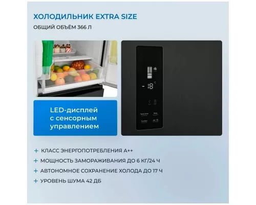 Холодильник ZUGEL ZRFD361B черный