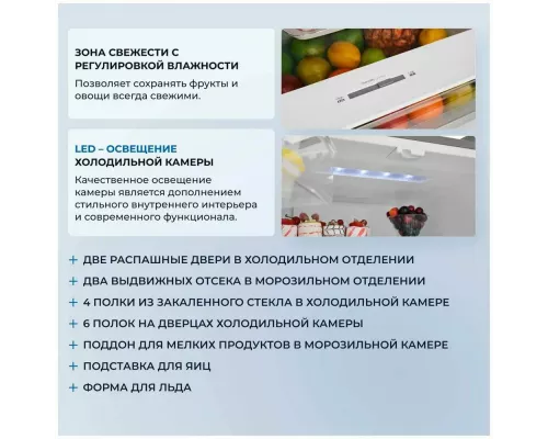 Холодильник ZUGEL ZRFD361B черный