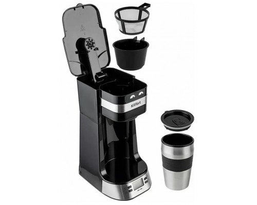 Кофеварка Kitfort КТ-795 черный/нержавеющая сталь