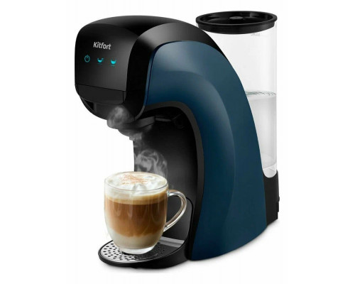 Кофеварка Kitfort КТ-7462 синий/черный