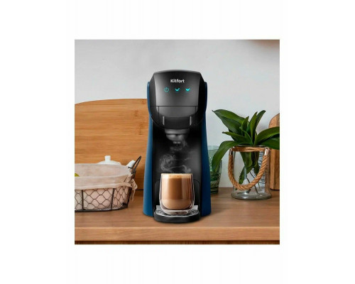 Кофеварка Kitfort КТ-7462 синий/черный