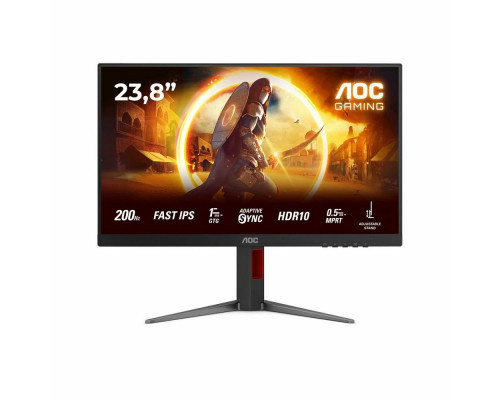 Монитор 23.8" AOC 24G4HA IPS 1920x1080, 200 Гц, 0.5 мс, 16:9, 300 кд/м², 2xHDMI 2.0, DP 1.4, 3.5 Jack, динамики (2x2 Вт), HDR10, G-Sync, черный