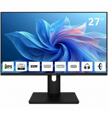 Монитор 27" Aiwa MQ272A IPS 2560x1440, 100 Гц, 4 мс, 16:9, 300 кд/м², HDMI 2.0, DP 1.2, USB-C, 3.5 Jack, динамики (2x3 Вт), FreeSync, G-Sync, черный