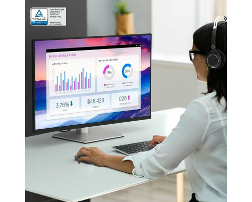 Монитор 31.5" Dell P3223QE IPS 3840x2160, 60 Гц, 5 мс, 16:9, 350 кд/м², HDMI 2.0, DP 1.4, USB-C, USB Hub (4x USB 3.0), Ethernet, HDR10, черный и серебристый