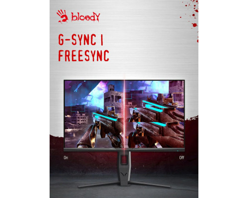 Монитор 27" A4Tech Bloody MN271Q IPS 2560x1440, 180 Гц, 1 мс, 16:9, 320 кд/м², 2xHDMI, 2xDP, 2xUSB, 1xUSB-B, 1x3.5 мм, серый