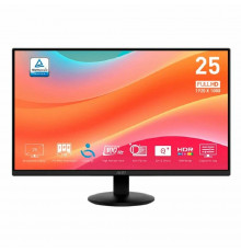 Монитор 24.5" MSI Pro MP252L IPS 1920x1080, 100 Гц, 1 мс, 16:9, 250 кд/м², HDMI 1.4b, DP 1.2, 3.5 Jack, Adaptive-Sync, черный