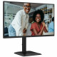 Монитор 27" AOC Q27E4U IPS 2560x1440, 120 Гц, 4 мс, 16:9, 350 кд/м², HDMI 2.0, DP 1.2, 3.5 Jack, USB Hub (4x USB 3.2 Gen 1), HDR10, Adaptive-Sync, черный