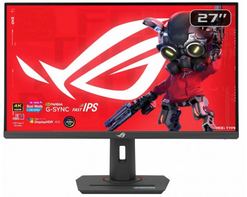 Монитор 27" ASUS ROG Strix XG27UCG Fast IPS 3840x2160, 160 Гц, 1 мс, 16:9, 400 кд/м², HDMI 2.1, DP 1.4, USB-C, 3.5 Jack, HDR10, FreeSync Premium, G-Sync Compatible, черный